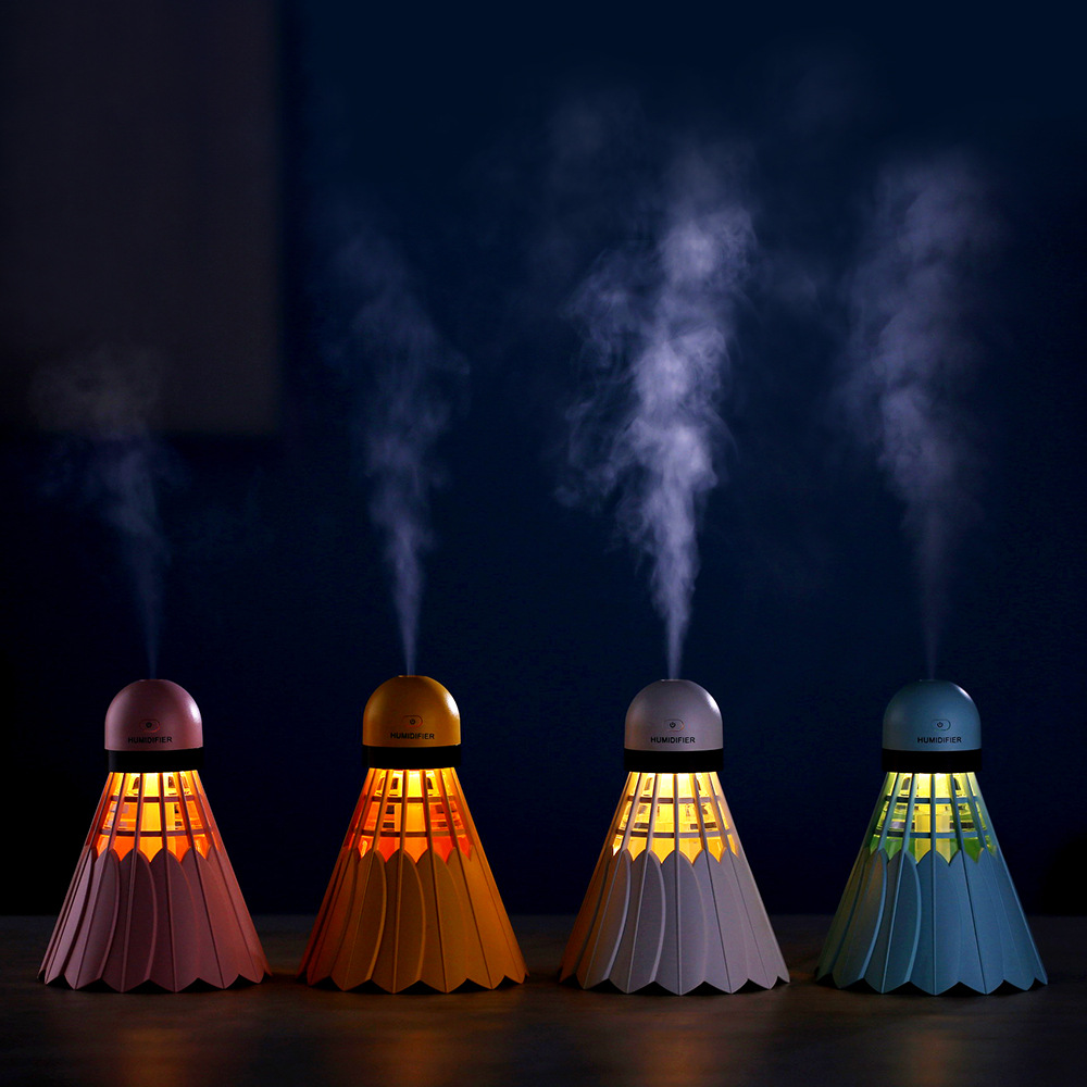 Badminton humidifier, mini home office desktop, creative usb humidifier, spray, silent night light Specification image