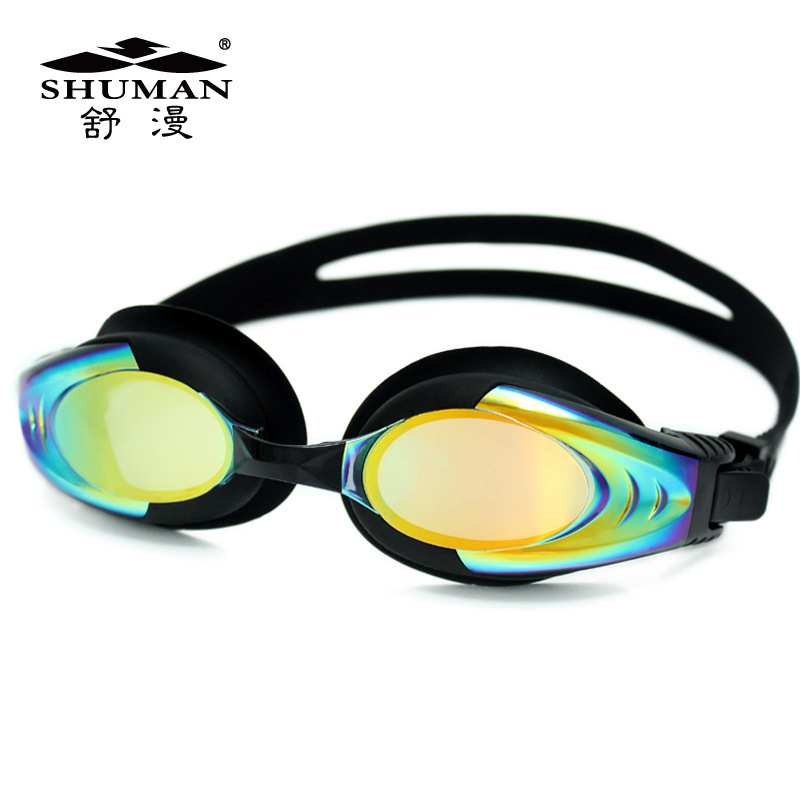 Shu Man swimming goggles 310 electroplated waterproof and fog-proof adjustable men's and women's adult swimming goggles leisure glasses
