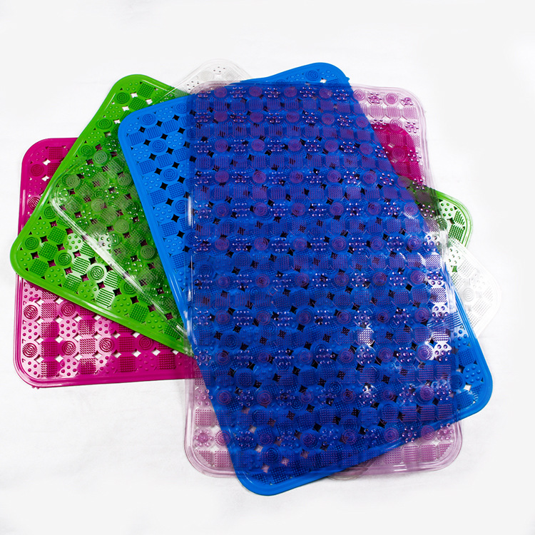 Factory direct selling solid color massage plastic non-slip mat hotel bathroom PVC bathroom non-slip mat wholesale thumbnail