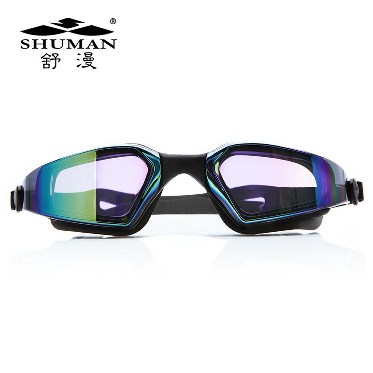 Suman new electroplating goggles for men and women swimming goggles high definition fog-proof waterproof swimming goggles big frame racing goggles
