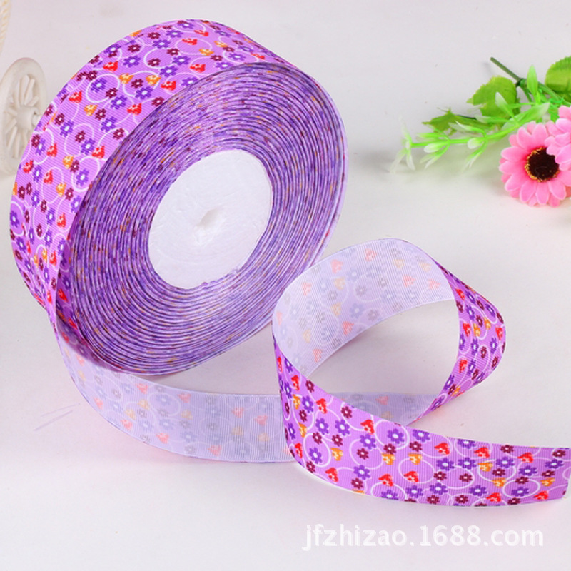 Single-Sided Multi-Pattern Rib Printing With Clothing Accessories Gift Packaging Ribbon Printing Webbing Specification drawing