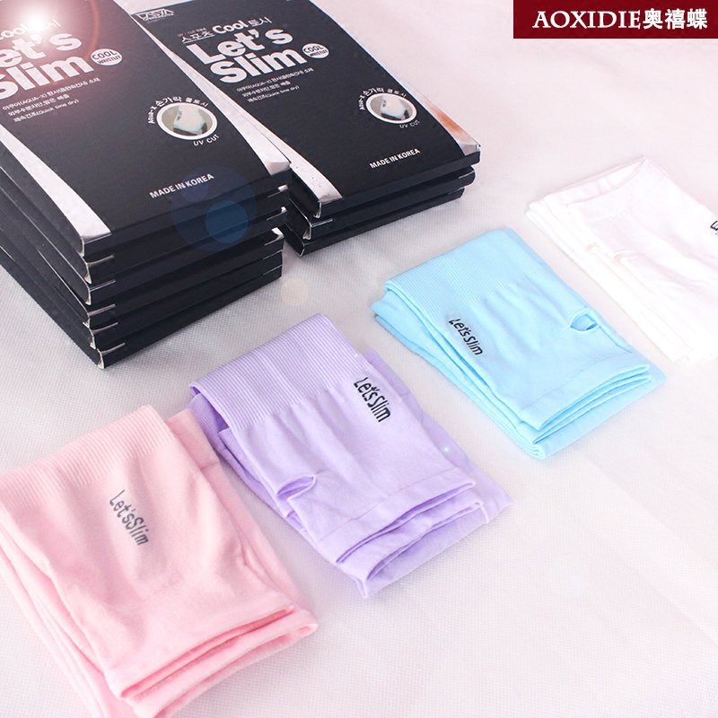 Korean running man summer sun protection sleeve gloves ice sleeves men and women cycling, sports, driving, outdoor long arm sleeves