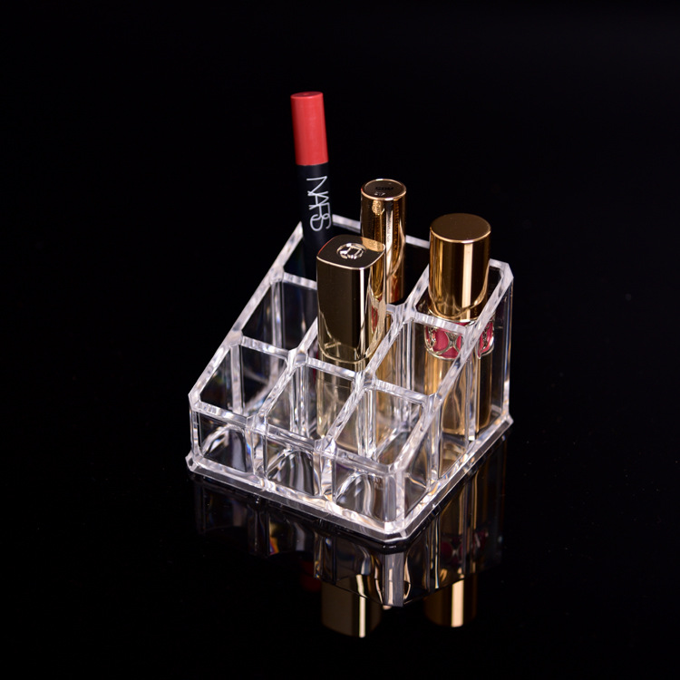 衣匠9格口红收纳盒化妆护肤品透明亚克力唇膏桌面收纳盒