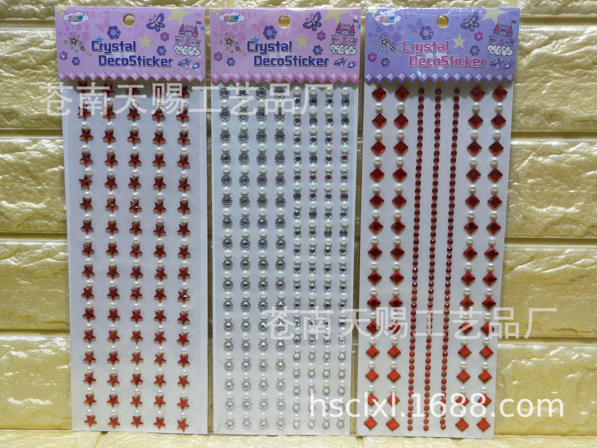 Jiamei Paper Products Creative Craft Stickers, large acrylic car stickers, diamond stickers, bracelet stickers, DIY pasting acrylic diamond, crystal and diamond stickers