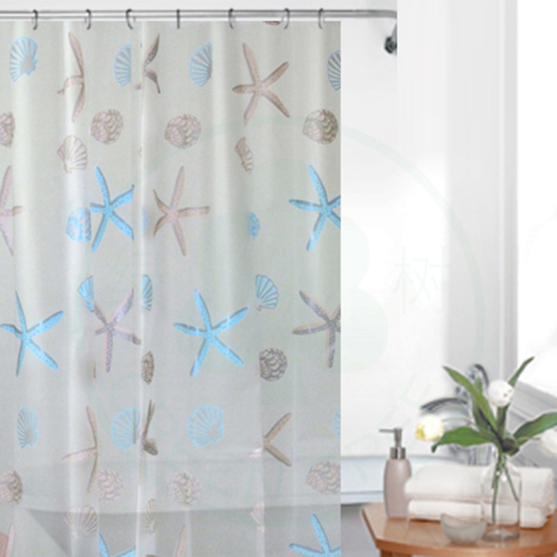 浴帘防水防霉加厚挂帘浴室隔断帘子免打孔门帘洗澡帘图