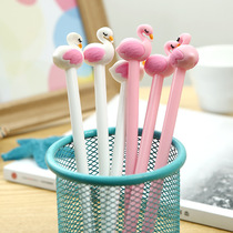 Korean creative cute pen Swan neutral pen Cute bird neutral pen Office Black signature pen student supplies