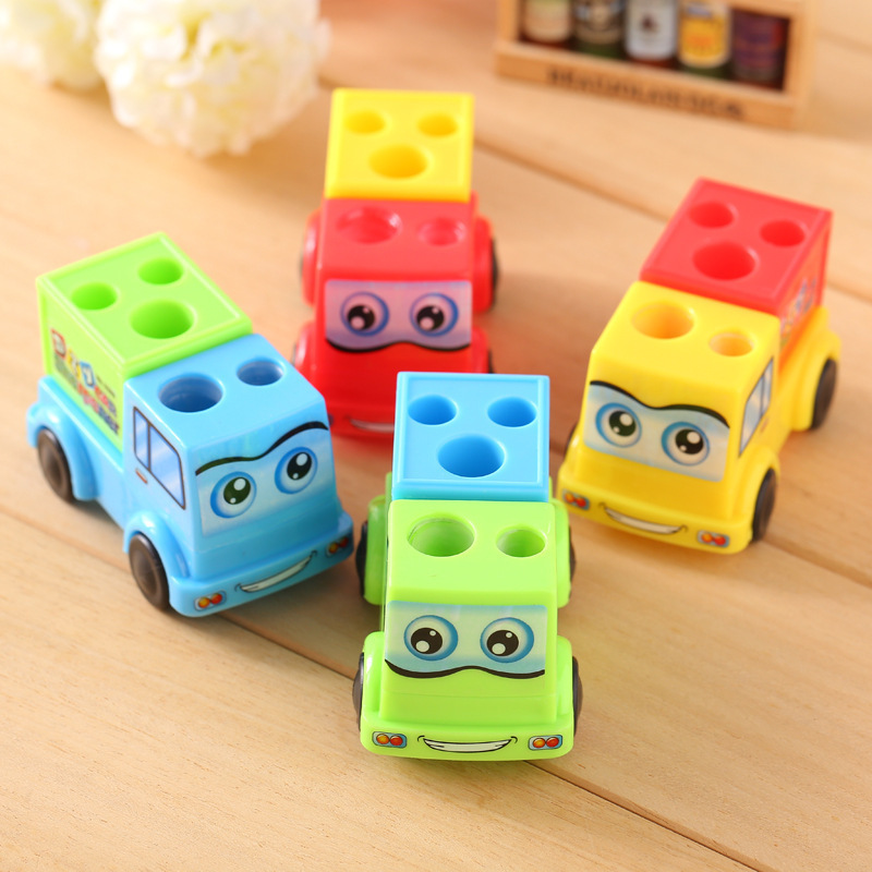 Creative Car pencil sharpener Pencil Sharpener Multi-function pencil winder Pencil sharpener Skewer Pencil sharpener Spinning student stationery full figure