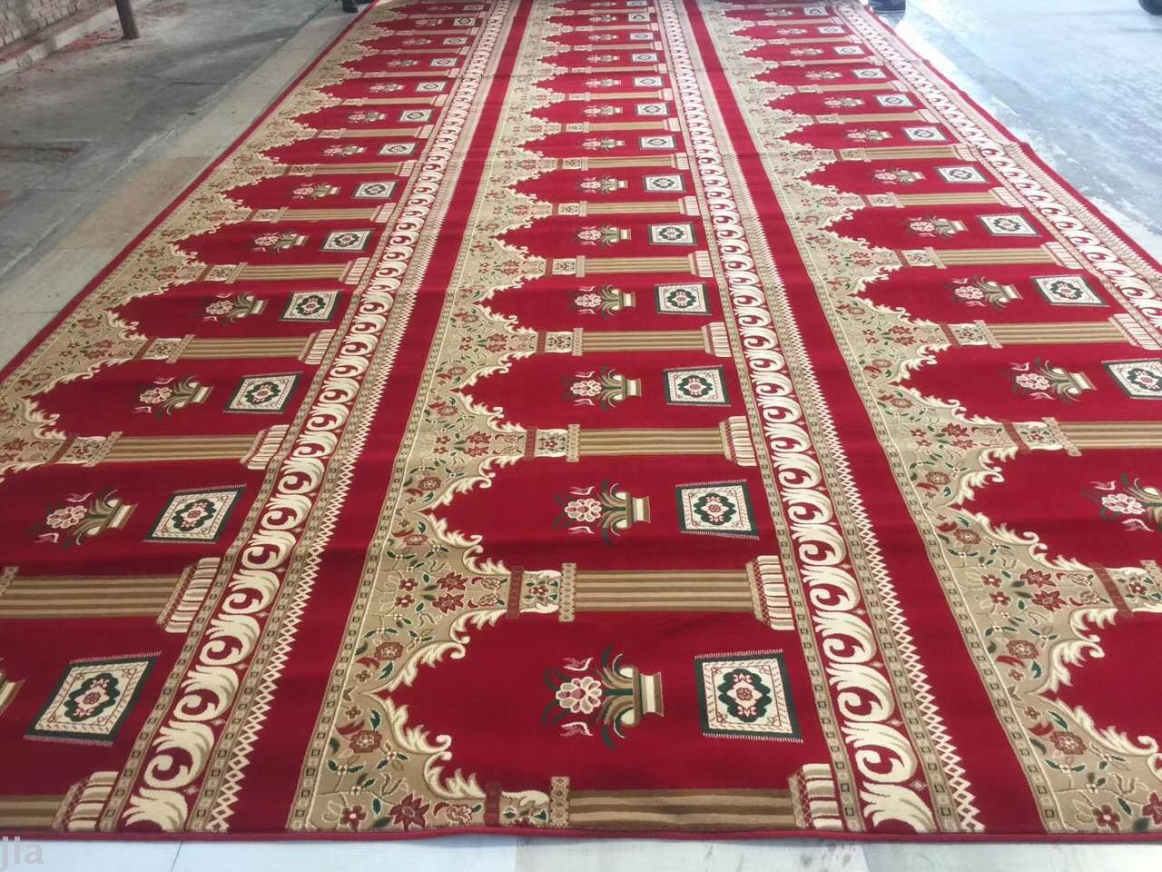 威尔顿加捻礼拜毯穆斯林机制地毯清真寺地毯满铺单丝地毯外贸