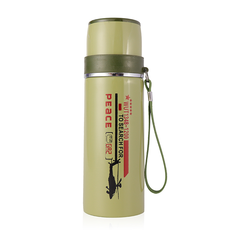 跨境热销迷彩不锈钢保温杯手提便携水杯户外运动茶杯厂家直销产品图