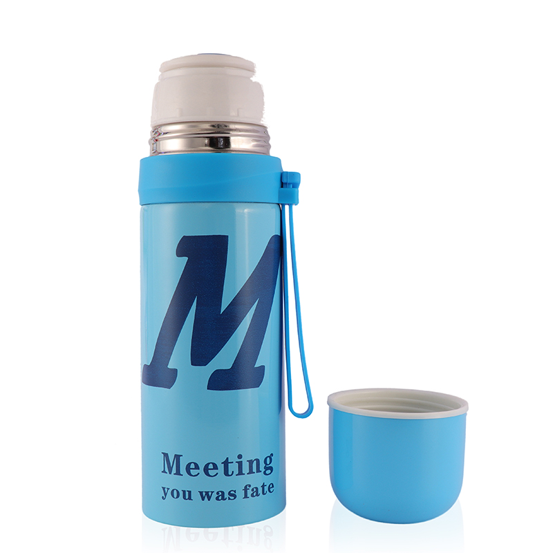 Creative Fashion English Letters Plastic Hanging Vacuum Cup Stainless Steel Men And Women Study Personalized Insulated Water Cup 350Ml Specification drawing