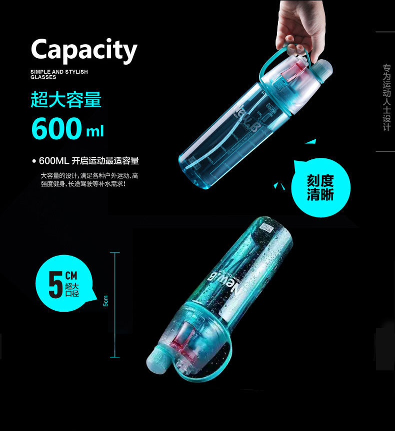 喷雾水杯实物图