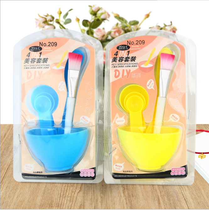 Facial mask bowl Facial mask tool set plastic makeup four-piece DIY film bowl wholesale