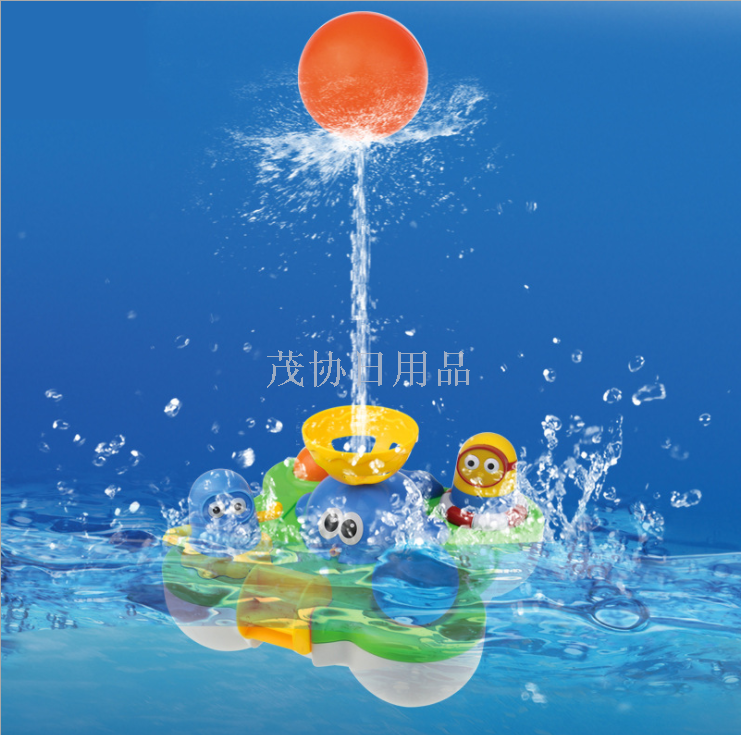 鲸鱼乐园 洗澡玩具 跨境 亚马逊 儿童戏水电动 喷泉 顶球 cikoo细节图