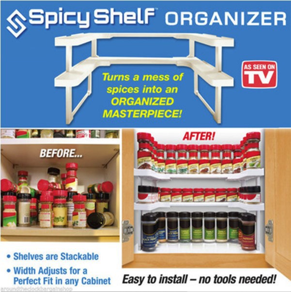 可调节u形储物架spicy shelf冰箱置物架 厨房收纳架