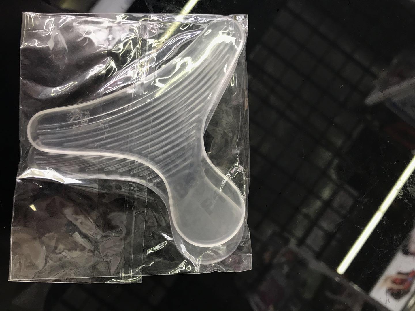 T-type anti-wear heels stick half a code anti-wear foam insole thick silicone transparent details Picture