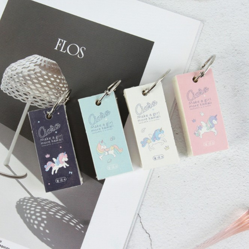 Unicorn mini Word Book Unicorn Sticky Notes Loose-Leaf