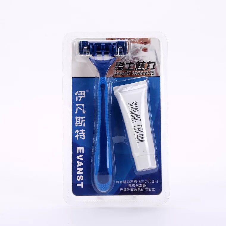 New imported three-layer blade disposable razors hotel hotel environmental protection manual razor set custom thumbnail