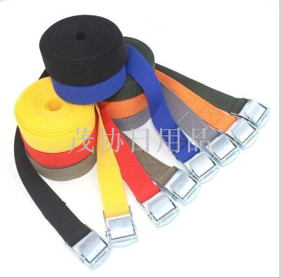 Thickened pressure buckle binding belt self-drive strapping belt Luggage fixed binding belt simple cargo tightening device 2.5cm