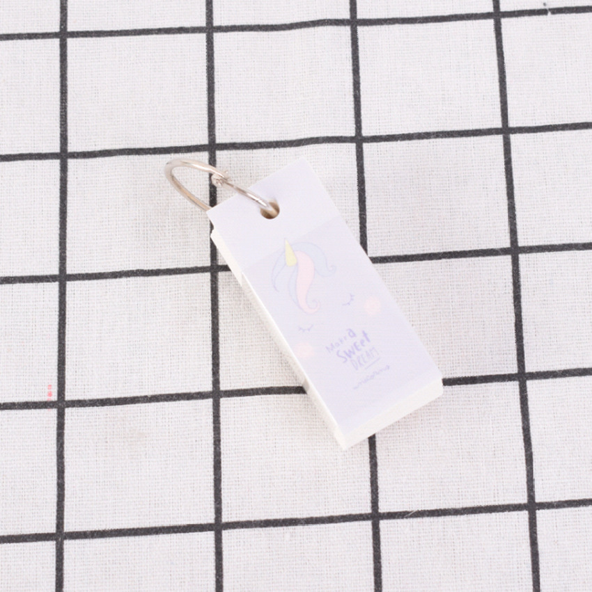 Qingmi Unicorn Word Card Word Book Loose-Leaf Unicorn Sticky Notes Specification image