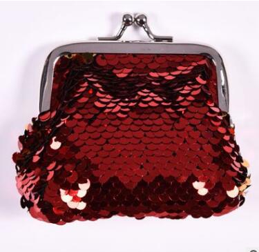 Zero wallet; Sequin iron clamp; Clip wallet; Small purse thumbnail