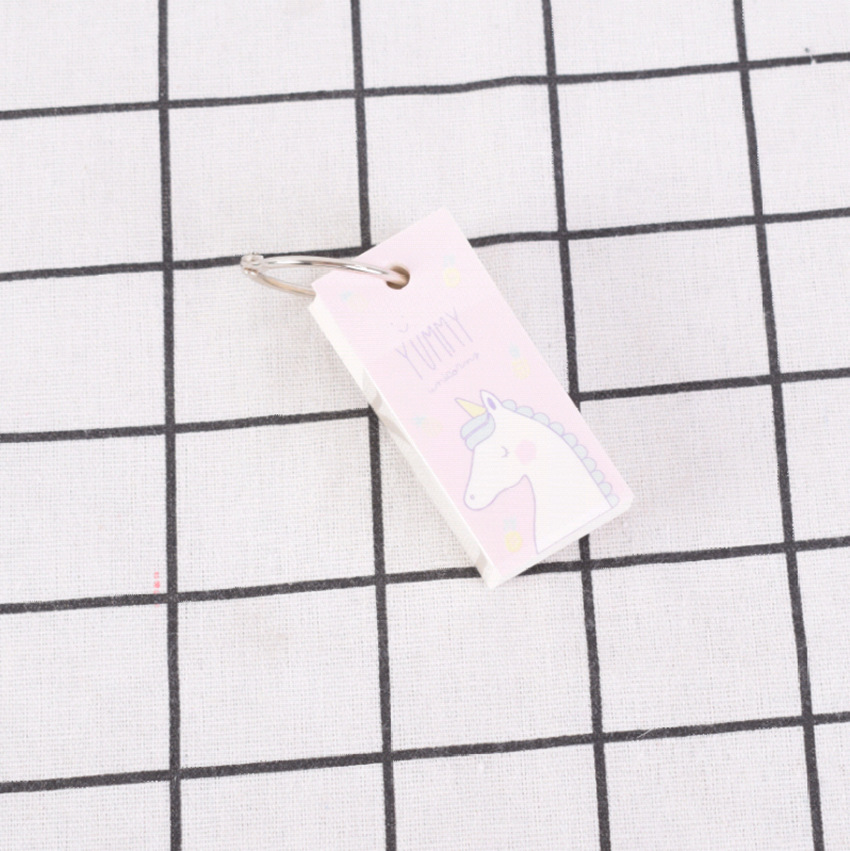 Qingmi Unicorn Word Card Word Book Loose-Leaf Unicorn Sticky Notes Application Scenario
