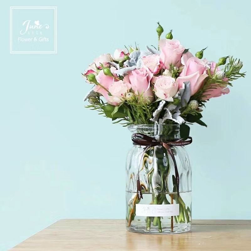 New Explosive Manufacturers Direct Lotus Root Section Glass Vase Specification drawing