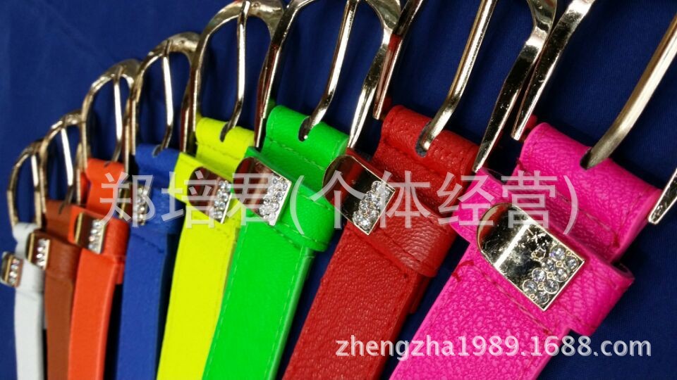 带钻皮带女款 女士腰带 女 韩版百搭时尚腰带 宽皮带腰链