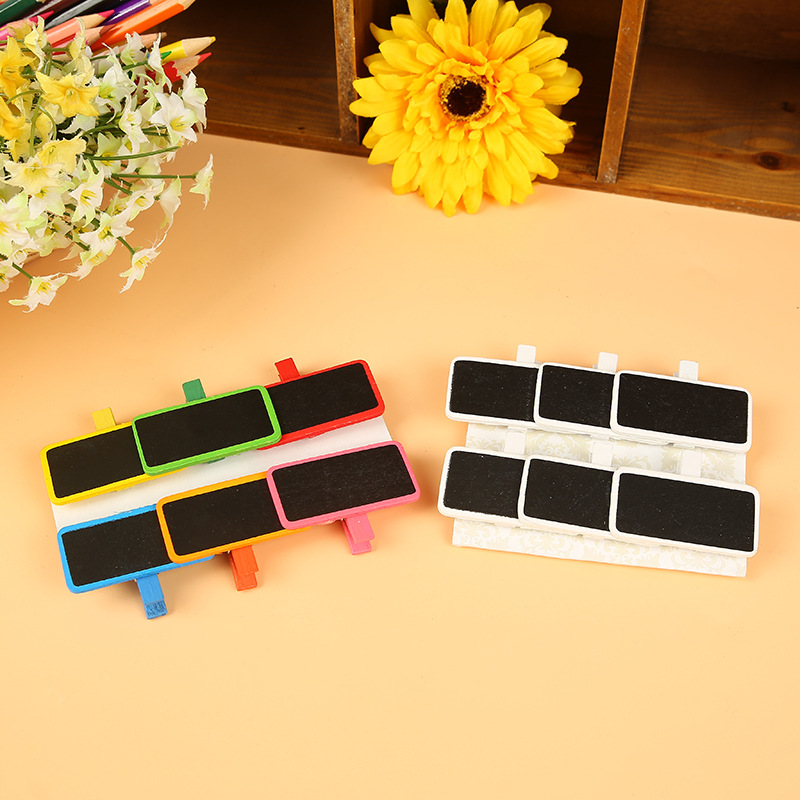 Exquisite handmade diy color blackboard clips, high-quality wooden handicrafts, special photo clips, restaurant decoration supplies