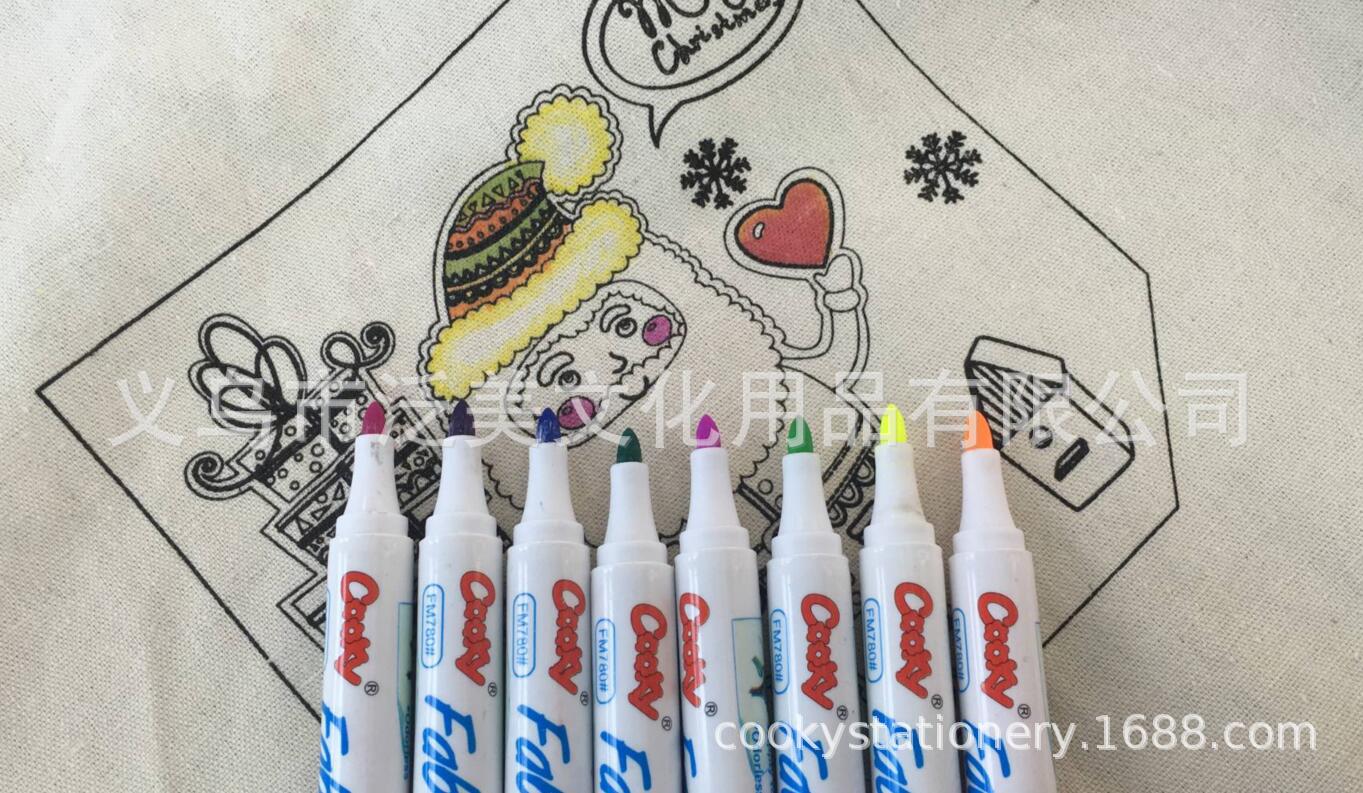 780#布料涂色笔 doodle marker 纺织记号笔涂鸦笔 fabric marker