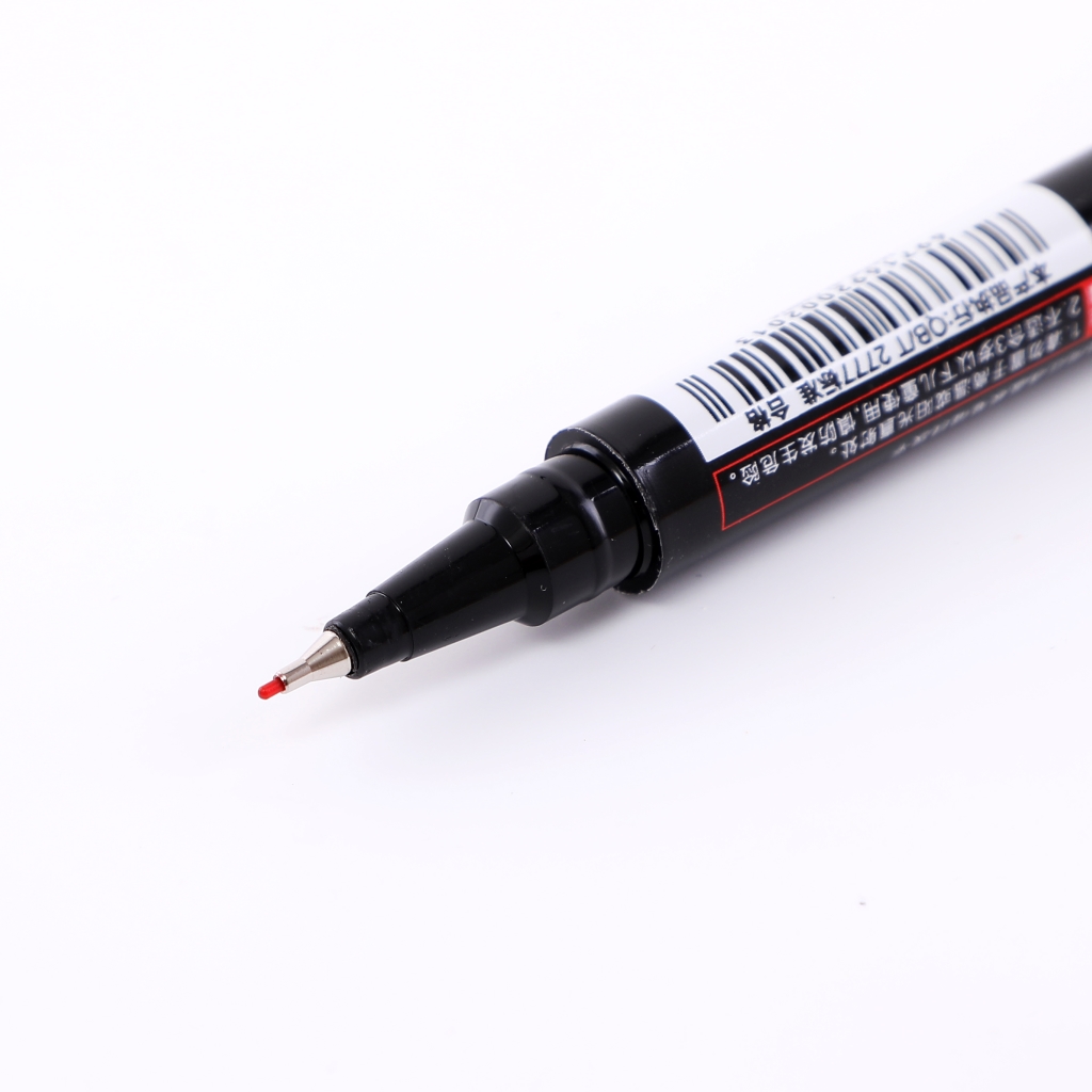 Wholesale low-price Wanbang oil-based small double-headed CD black, red and blue large size Chinese marker King 9201 line pen details Picture