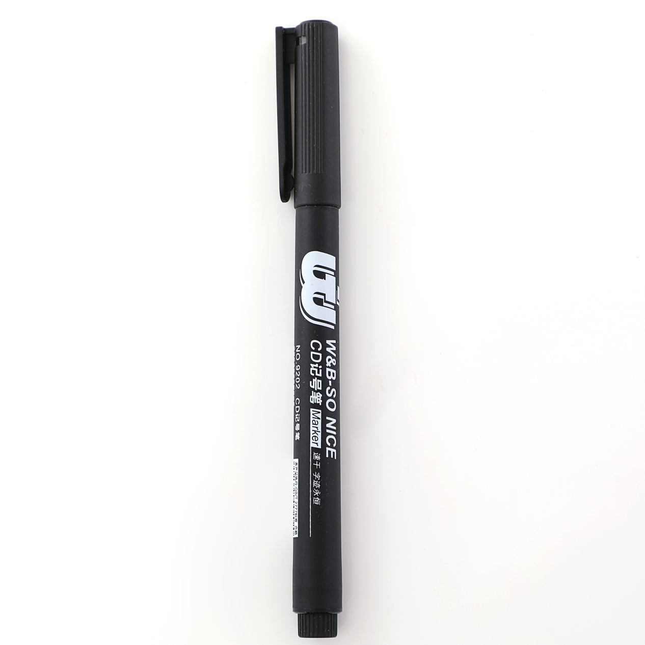 Wanbang Oil-based small single-head CD Black, Red and Blue Super Large Chinese Marker Pen King 9209 card-absorbing type Outlining Pen Specification image