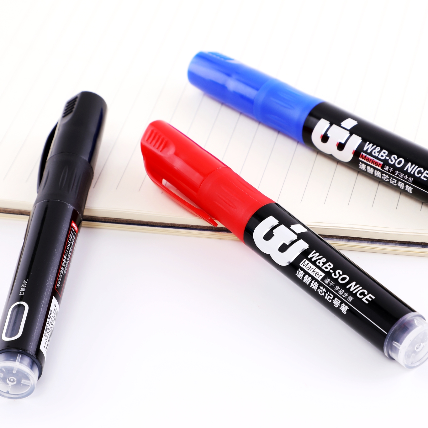 Wanbang oil-based marker Pen / 3-tube set with replaceable refills and liquid storage, China Marker Pen King 9214 Cartridge set details Picture