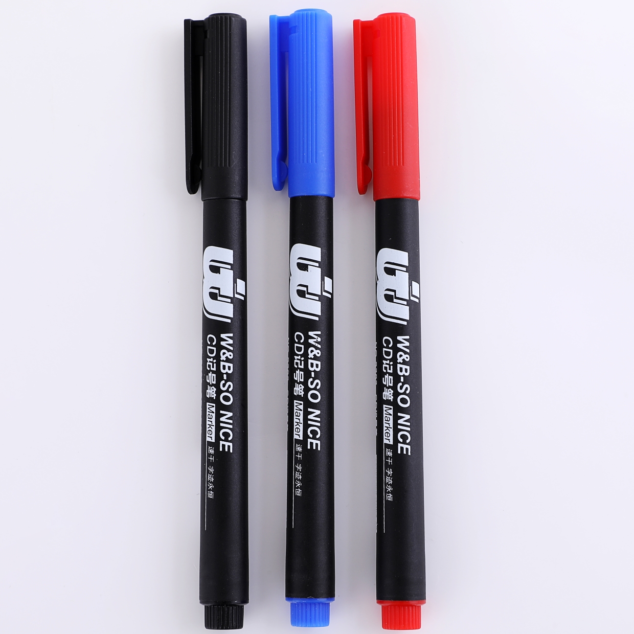 Wanbang Oil-based small single-head CD Black, Red and Blue Super Large Chinese Marker Pen King 9209 card-absorbing type Outlining Pen Application Scenario