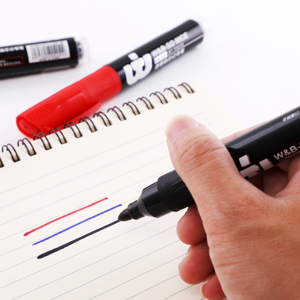 Wanbang oil-based Marker Pen/Replaceable refilled Liquid Storage Large Size Chinese Marker Pen King 9213 Card Holder Application Scenario