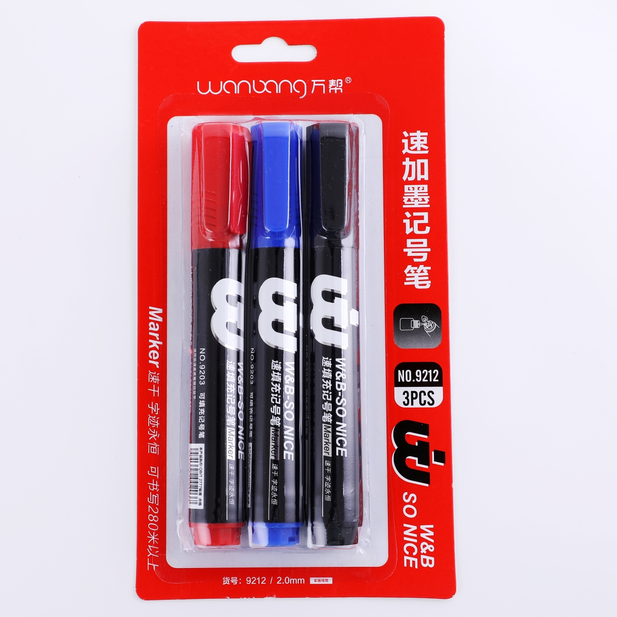 Wanbang oil-based Marker Pen/Super Large Chinese Marker Pen King 9212 Cartridge Cartridge