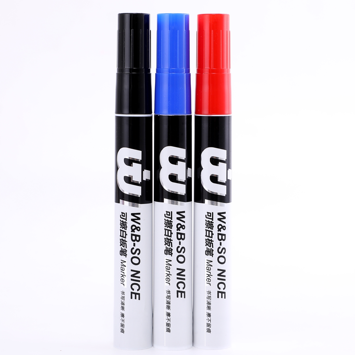 Wholesale low-price Wanbang erasable whiteboard pens in black, red, blue and green, extra-large size, Chinese Marker pen King 9206 details Picture