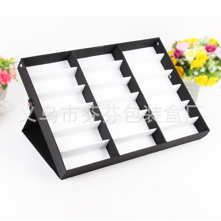 18格眼镜展示盒 摆摊墨镜展示道具 眼镜收纳盒 眼镜柜台质量保证