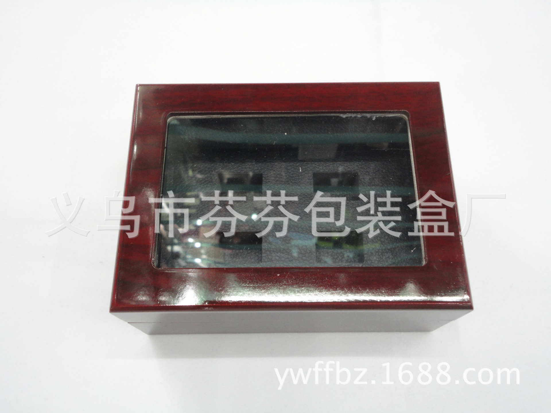 厂家直销现货供应喷漆开窗木盒 爆款戒指盒 多孔戒指盒首饰饰品盒