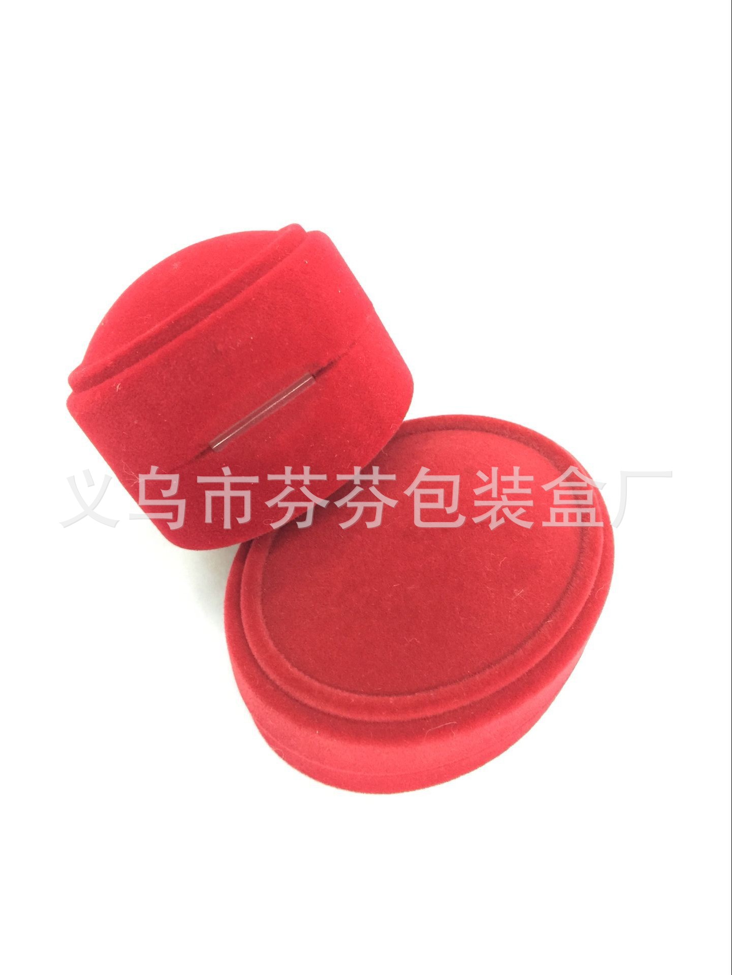 厂家直销 现货供应 喷绒塑胶戒指盒 珠宝首饰盒 饰品包装盒礼品盒产品图