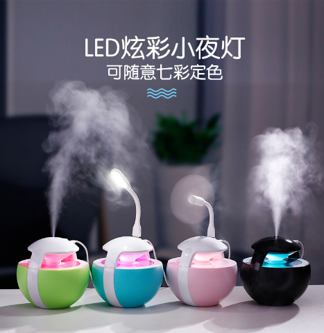 Night Spirit 3-in-1 USB humidifier, Mini Car Desktop, Water Purifier, Fan, Night Light