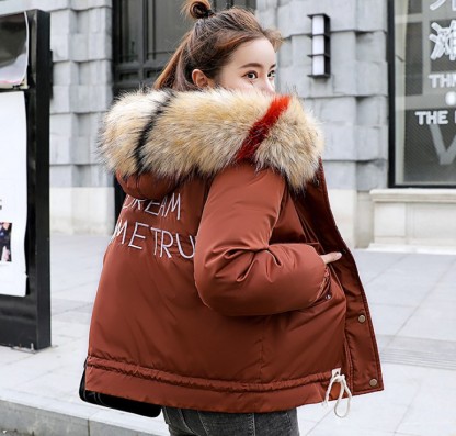 Short down jacket women's new Korean version of casual padded jacket loose and thick small fresh jacket padded jacket