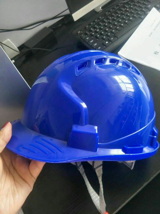 安全帽，蓝色工作头盔，施工头盔