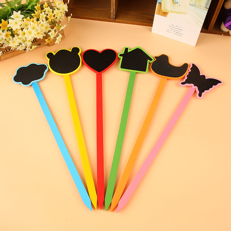 Fashionable and creative garden plant labels, exquisite mini blackboard price tags, and colorful cartoon-shaped labels