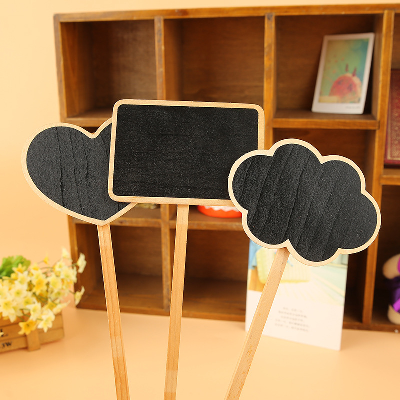 Exquisite handcrafted wooden handicrafts, creative garden identification labels, high-quality small blackboard cuttings factory direct sales Specification image