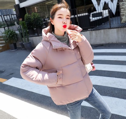 Cotton-padded women's short loose BT everything with cotton-padded bread coat thickened small cotton-padded jacket