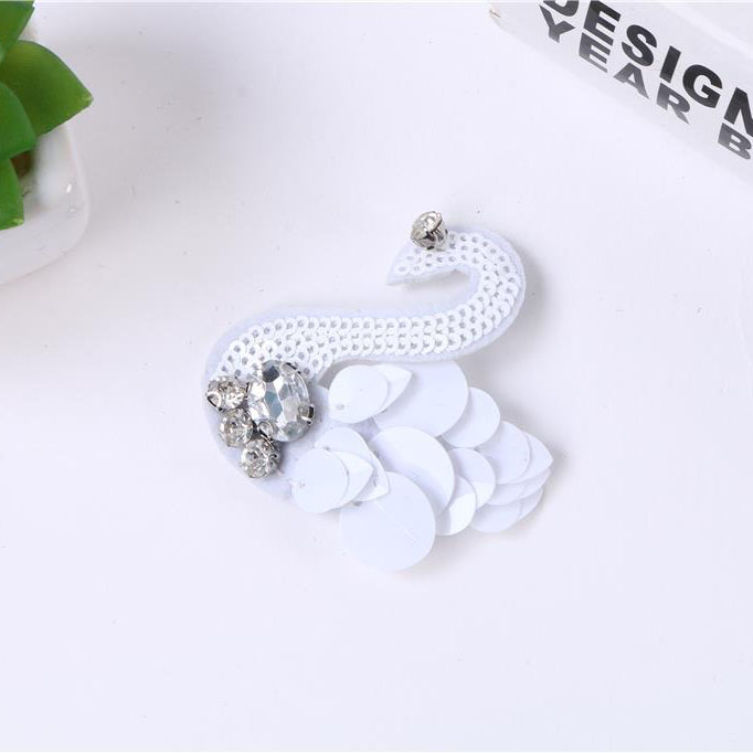 Hand-Nailed Beads Glitter Corsage Patch