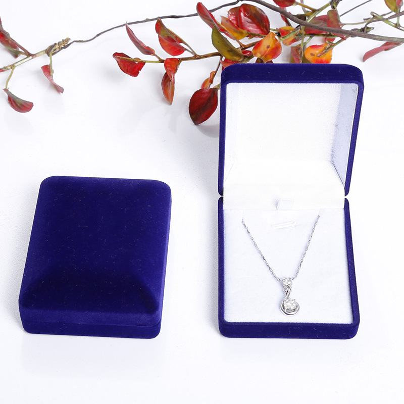 芬芬现货供应 喷绒绒布首饰盒 项链吊坠耳环胸针饰品盒细节图