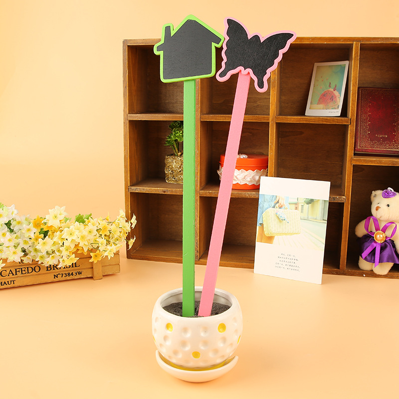 Fashionable and creative garden plant labels, exquisite mini blackboard price tags, and colorful cartoon-shaped labels details Picture