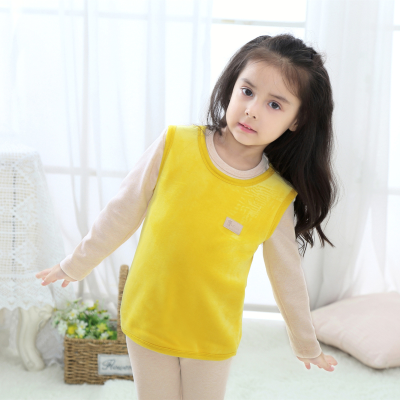 Kids playing in autumn leaves wearing the Cat Fairy Tale Fleece Vest