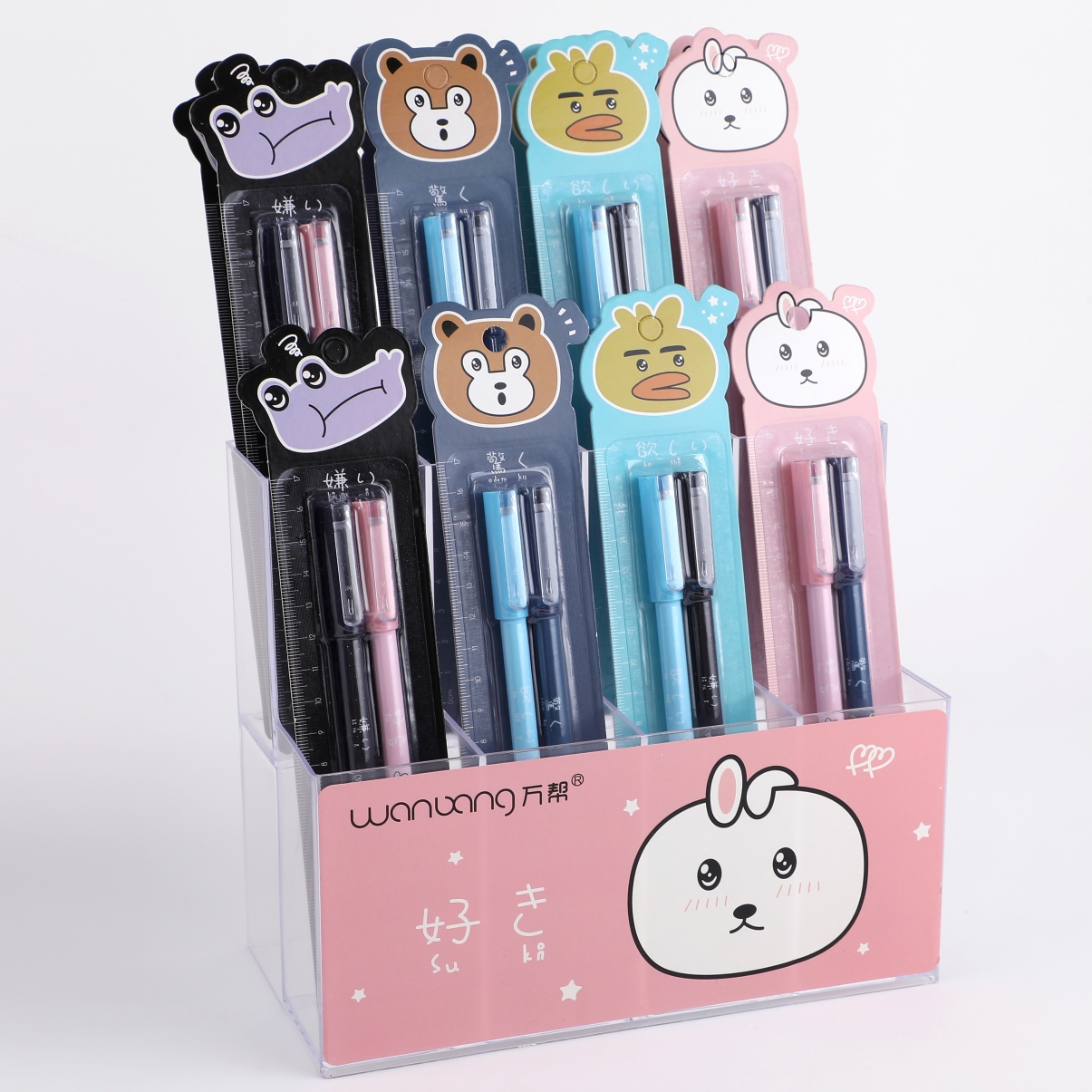 Wanbang 9016 Student Gel Pen Exam Special 0.38mm cartoon creative acrylic Stand as a gift Application Scenario